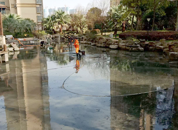 滑县景观池淤泥清理